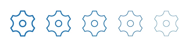 settings icon symbol collection thin outline set