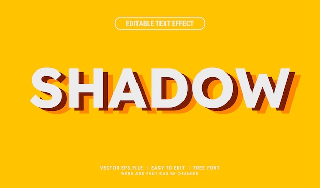 Shadow editable text effect modern style