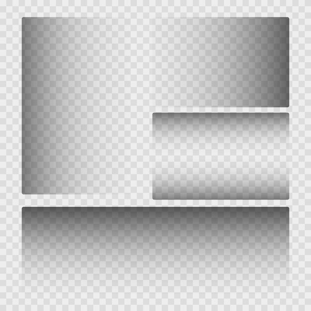 Shadow Overlays for UI Elements Soft Rectangular Drop Shadows Set of soft rectangular shadows perfe