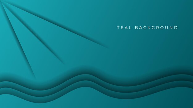 Shadow wave abstract teal background Vector illustration for your graphic design banner summer
