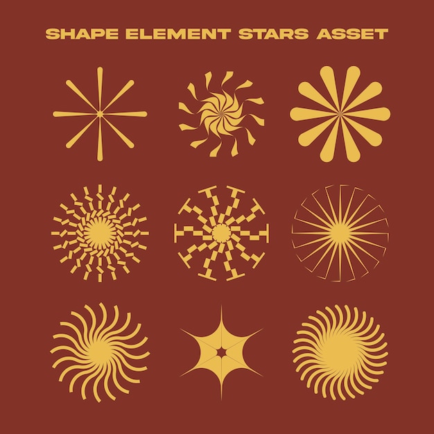 Shape element graphic y2k for streetwear