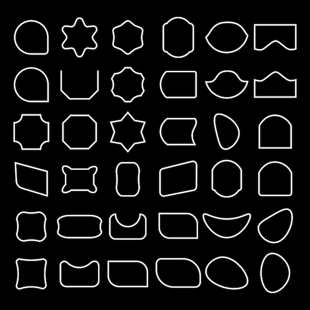 shape outline illustration design for designer