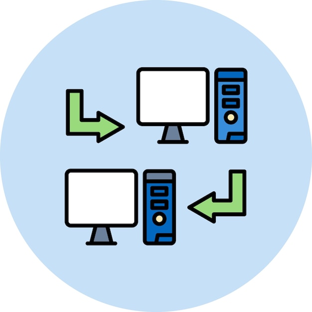 Shared Systems Flat Illustration