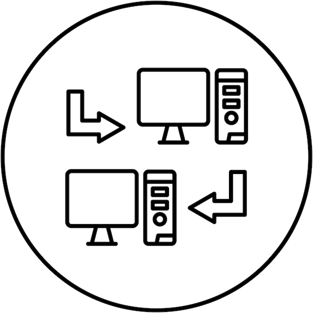 Shared Systems icon vector image Can be used for Networking and Data Sharing