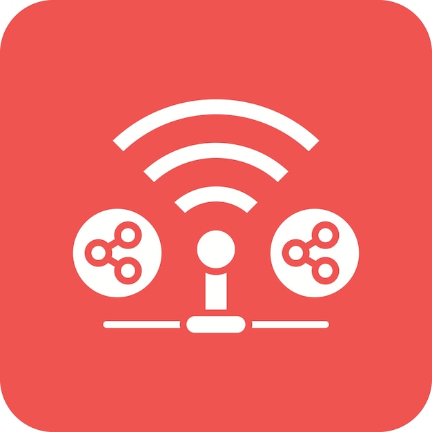 Shared Wifi icon vector image Can be used for Networking and Data Sharing