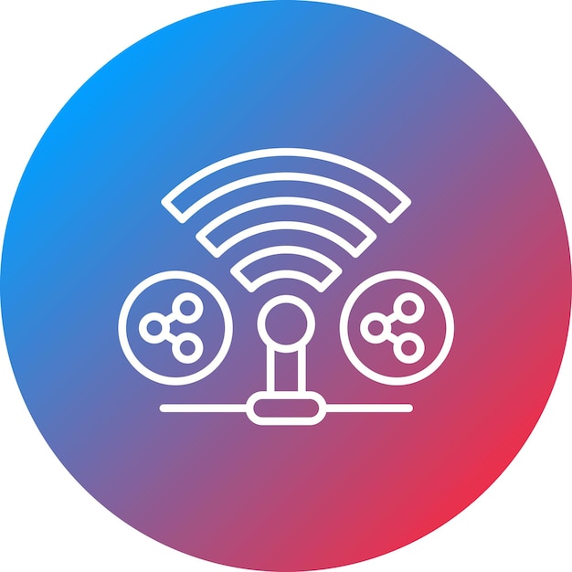 Shared Wifi icon vector image Can be used for Networking and Data Sharing