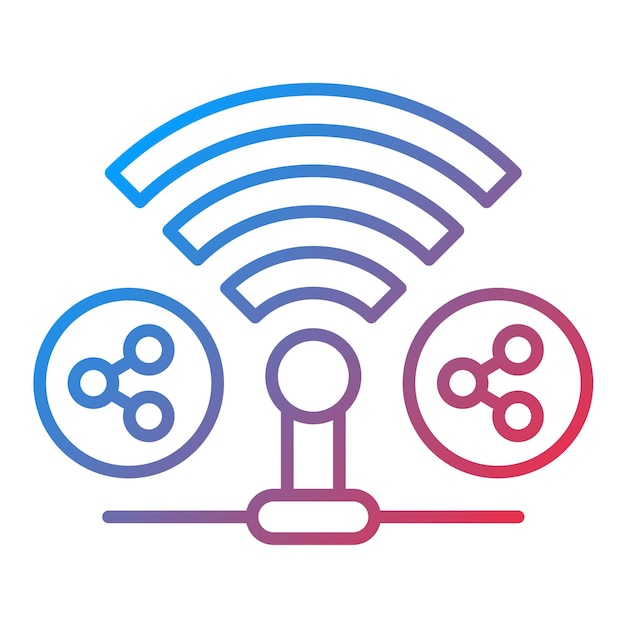 Shared Wifi icon vector image Can be used for Networking and Data Sharing
