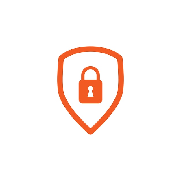 shield and lock icon vector design templates