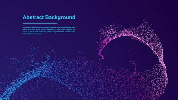 shining abstract particle flow background