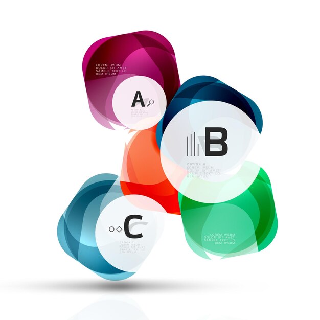 shiny abstract elements vector template background for print workflow layout diagram number options or web design banner