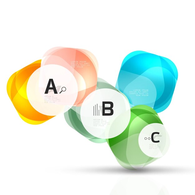 Shiny abstract elements Vector template background for print workflow layout diagram number options or web design banner