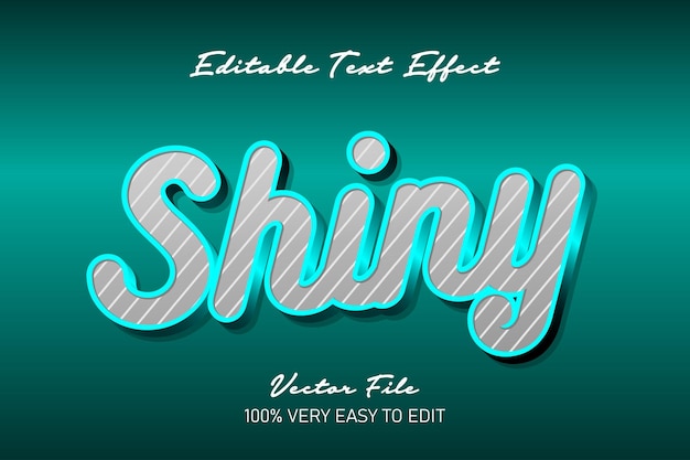 shiny text effect editable text