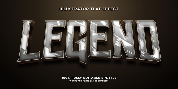 Shiny White Fantasy Medieval Editable 3D Text Effect