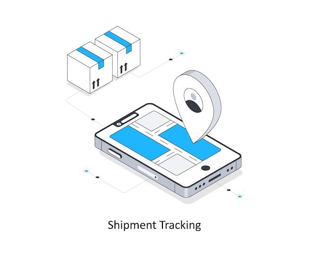 shipment tracking isometric stock illustration eps 10 file stock illustration