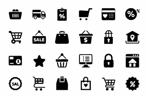 Shopping and ECommerce icons set ECommerce Shopping Shop Payment flat icon EBusiness