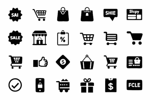 Shopping and ECommerce icons set ECommerce Shopping Shop Payment flat icon EBusiness