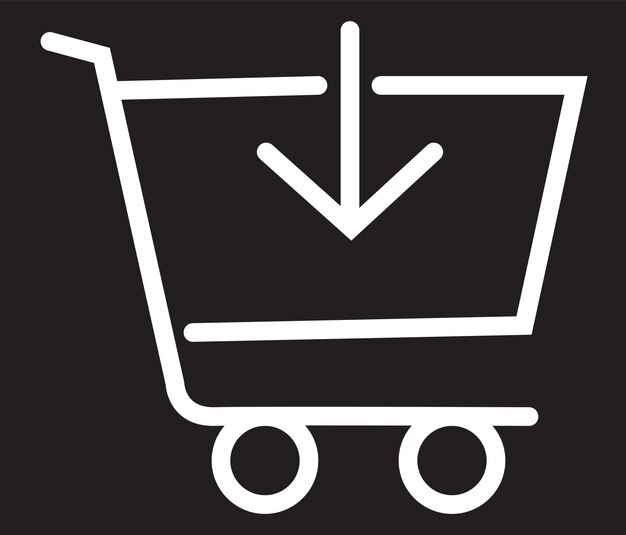 Shopping icon online purchase shopping symbol outline style illustration vector design