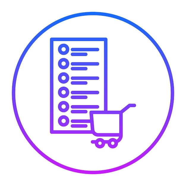 Shopping List Vector Icons