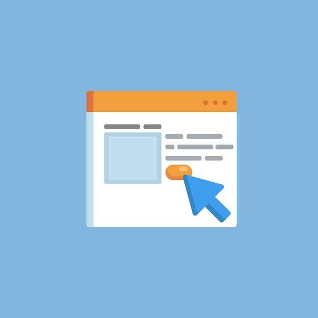 shopping product page in flat vector design