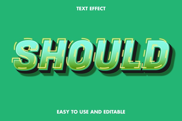Should text effect. Phong cách phông chữ có thể chỉnh sửa.
