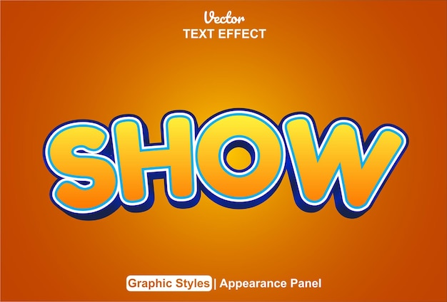 Show text effect with graphic style and editable