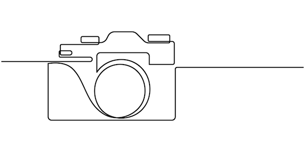 sightseeing pictures continuous line editable icon camera single line icon tablet pc with camera