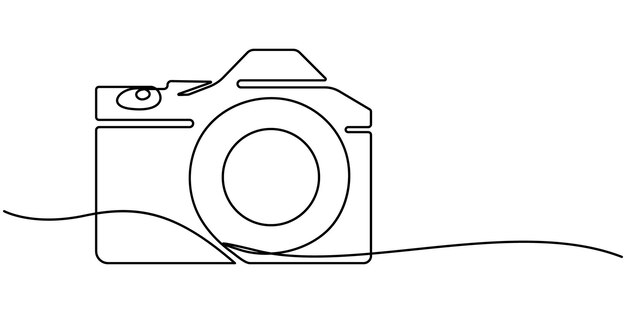 sightseeing pictures continuous line editable icon camera single line icon tablet pc with camera