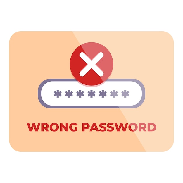 Sign error protect icon cartoon vector Note steal alert