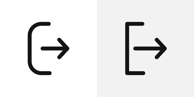 Sign out icon vector icon set