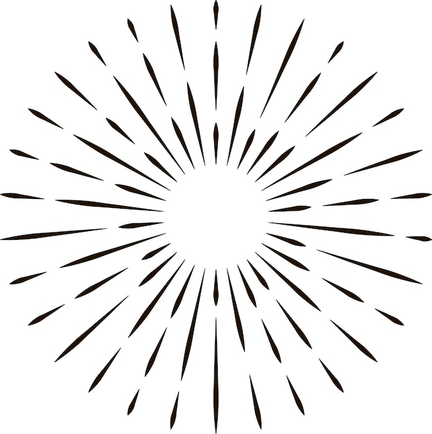 Sign sun rays Shine sunlight linear symbol
