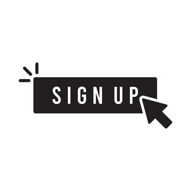 sign up icon vector