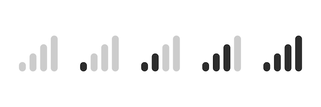 Signal strength indicator set or Network icon set