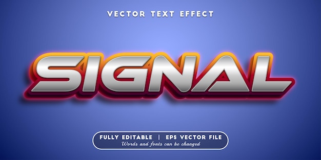 signal text effect, editable text style