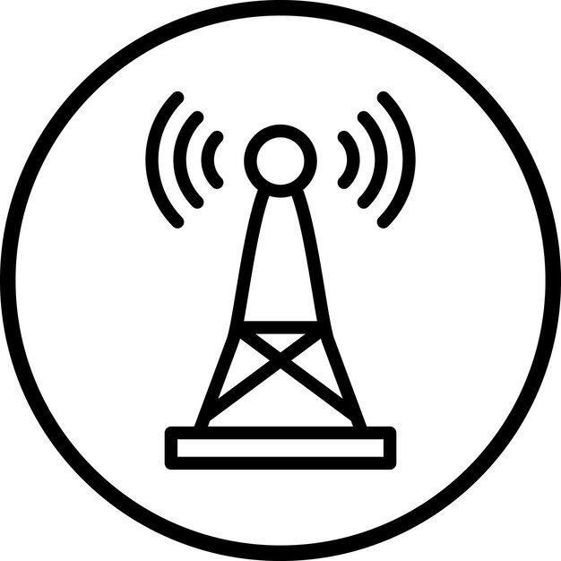 Signal Tower Icon Style
