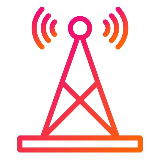signal tower vector icon design illustration