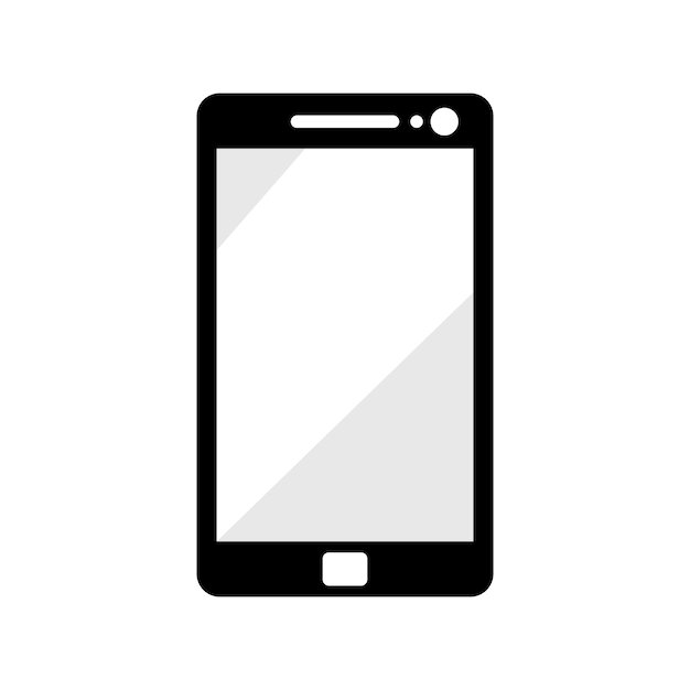 Silhouette vector illustration of a handphone image
