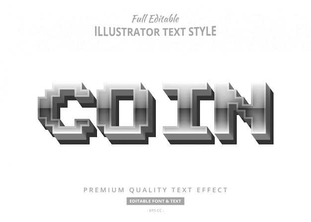silver 3D Text Style Effect