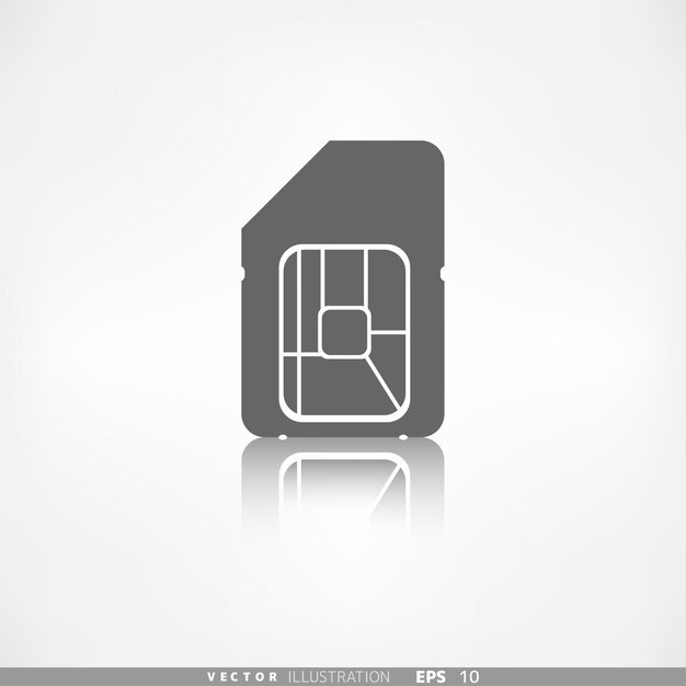 Sim card web icon Application button