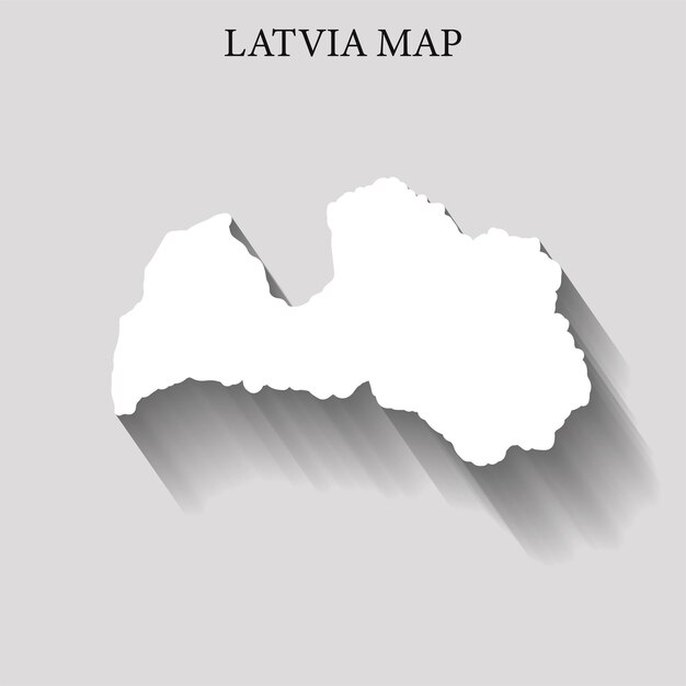 Simple and Minimalist region map of Latvia