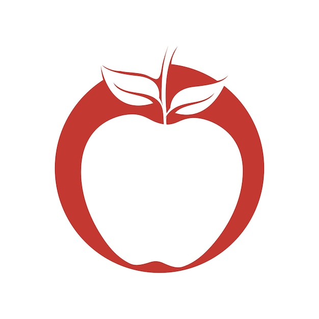 simple apple vector image