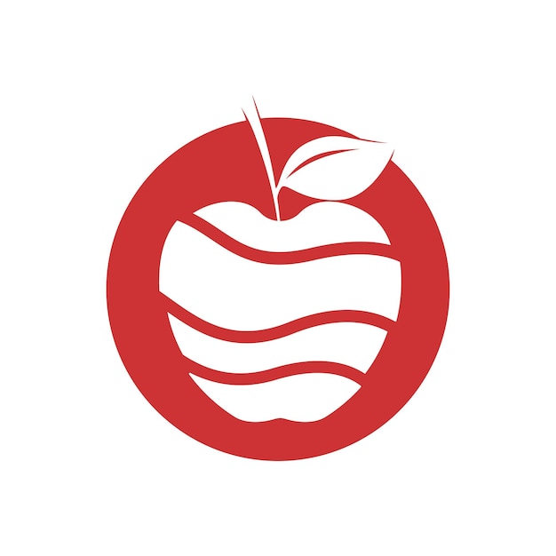 simple apple vector image