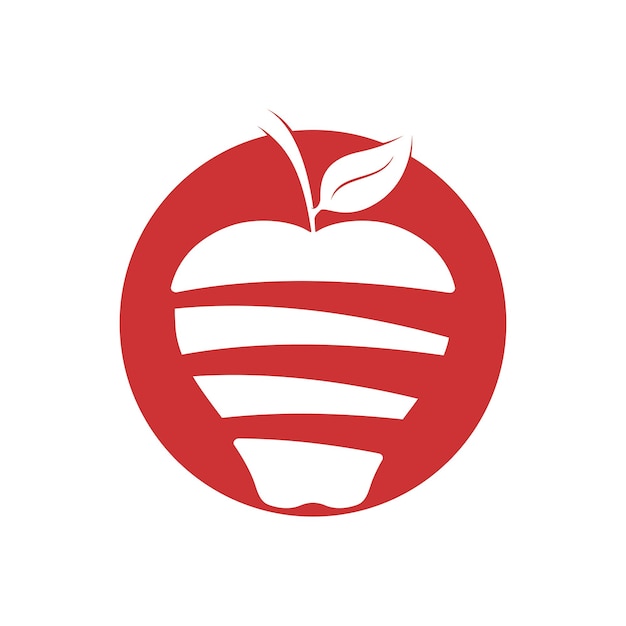 simple apple vector image