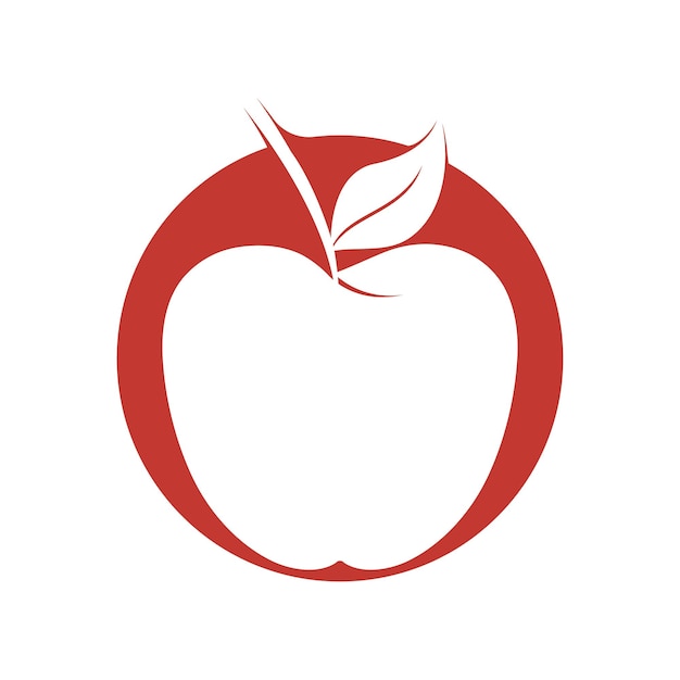 simple apple vector image