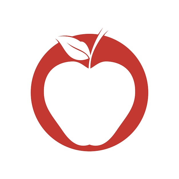 simple apple vector image