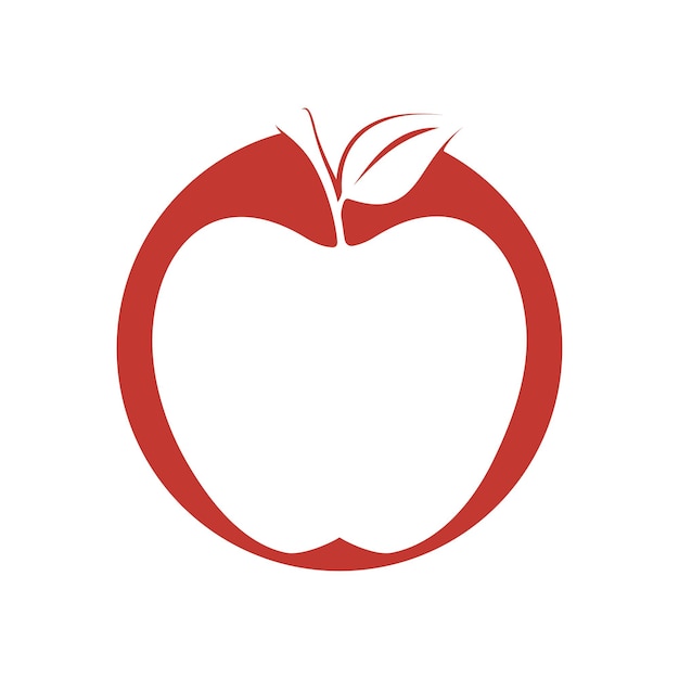 simple apple vector image