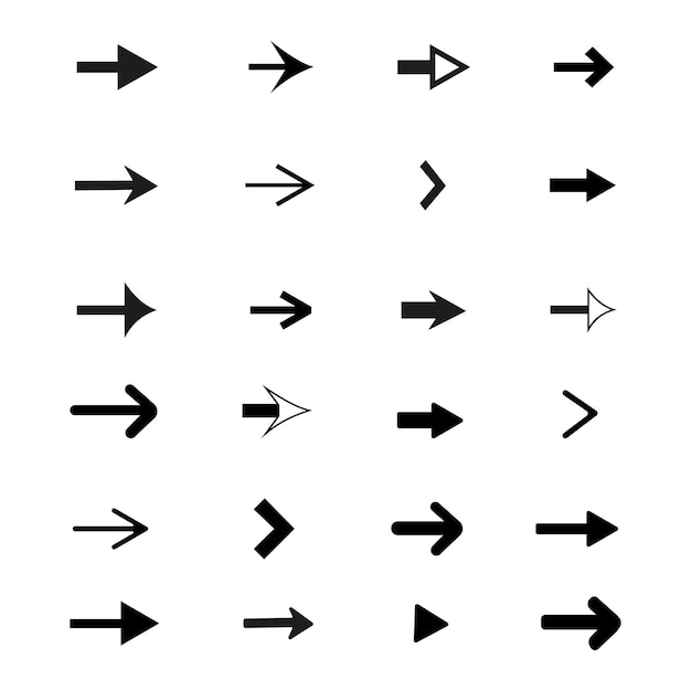 Simple arrows Set of vector arrows icon vector