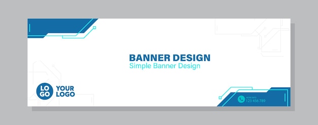simple banner design template with futuristic style
