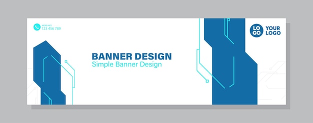simple banner design template with futuristic style