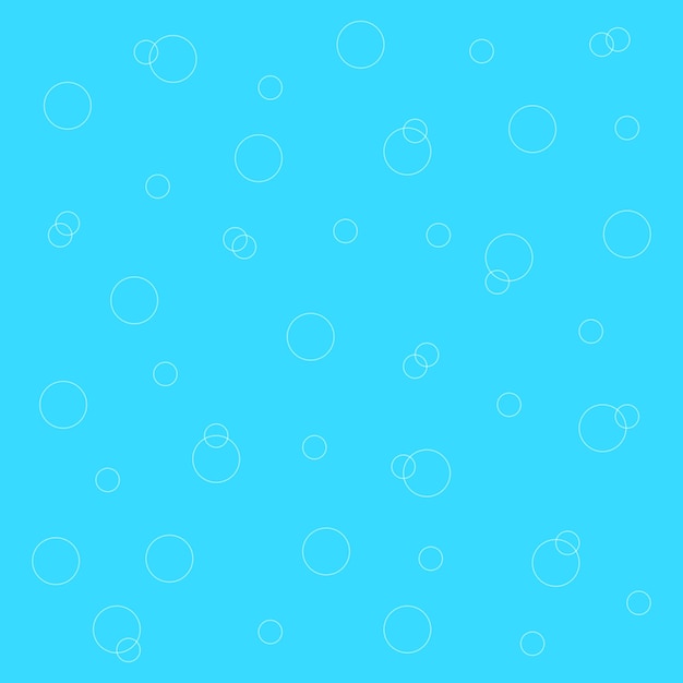 Simple blue background with white bubbles Vector illustration