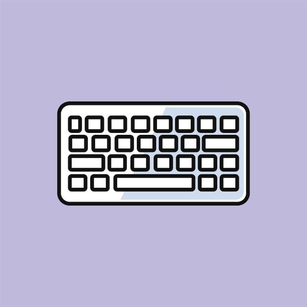 Simple cartoon keyboard icon
